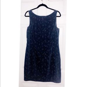 vintage blue floral dress